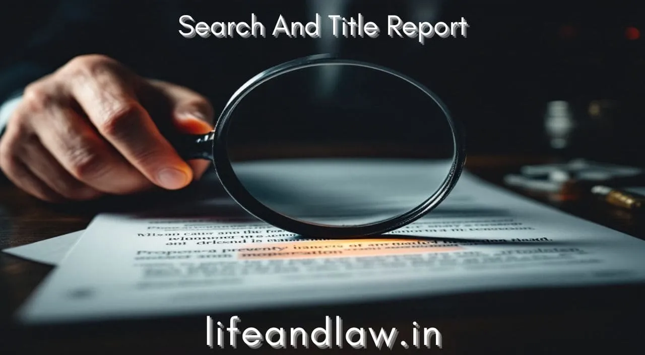 सर्च रिपोर्ट: प्रॉपर्टी व्यवहारातील सुरक्षिततेची पहिली पायरी (Search Report: The First Step to Security in Property Transactions)